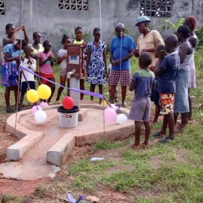 This is Grace Land village's new well 